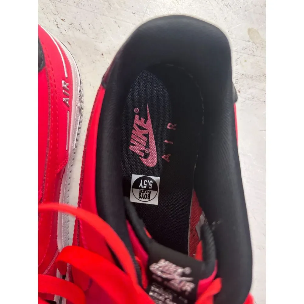 Nike Air Force 1 GS Bright Crimson CJ4092-600 Youth 5.5Y Women's 7 Shoes